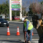 Crews working in the street